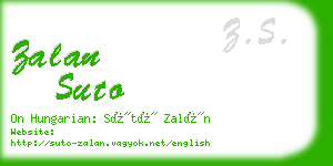 zalan suto business card